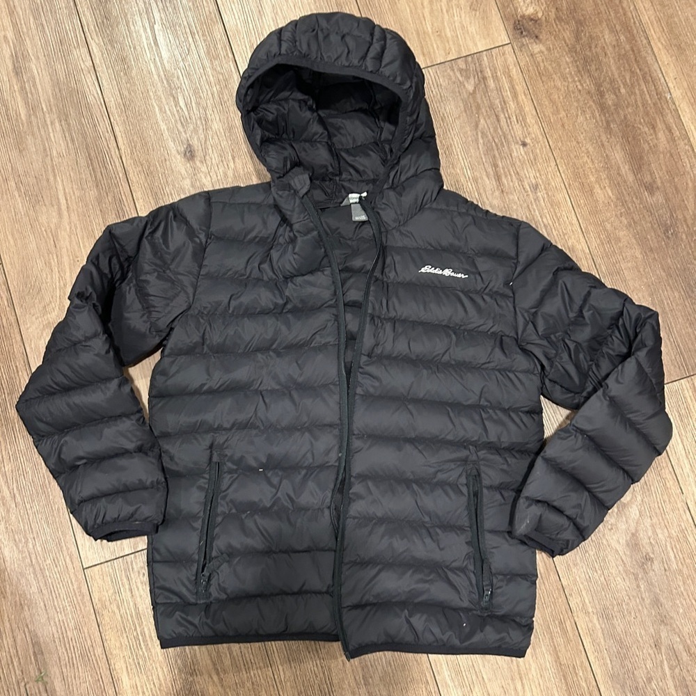 Eddie Bauer Men's Charcoal Puffer Jacket - Picture 1 of 6